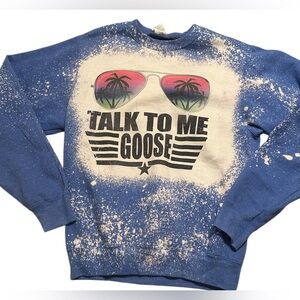 Top Gun “Talk To Me Goose” Bleached Sweatshirt